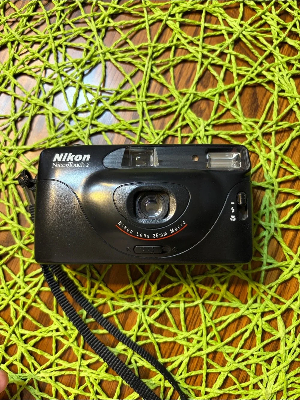 Nikon Black Leather-Style Compact Camera Pouch with Strap
